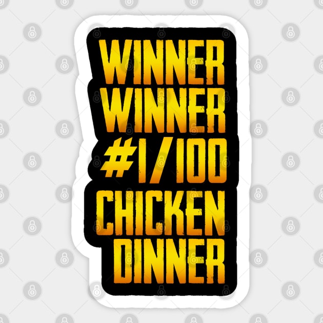 PUBG - Winner Winner Chicken Dinner Sticker by HKartworks